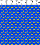 Oceania Scales by-the-yard - Blue/Gold Metallic