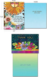 Brilliant Colors of Laurel Greeting Cards Set - 20 Cards & Envelopes - Laurel Burch Studios