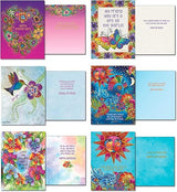Brilliant Colors of Laurel Greeting Cards Set - 20 Cards & Envelopes - Laurel Burch Studios