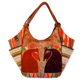 Rushia & Rusty Large Scoop Tote - Laurel Burch Studios