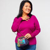 Acacia Cat Clasp Purse with Shoulder Strap - Laurel Burch Studios