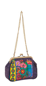 Acacia Cat Clasp Purse with Shoulder Strap - Laurel Burch Studios