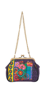 Acacia Cat Clasp Purse with Shoulder Strap - Laurel Burch Studios