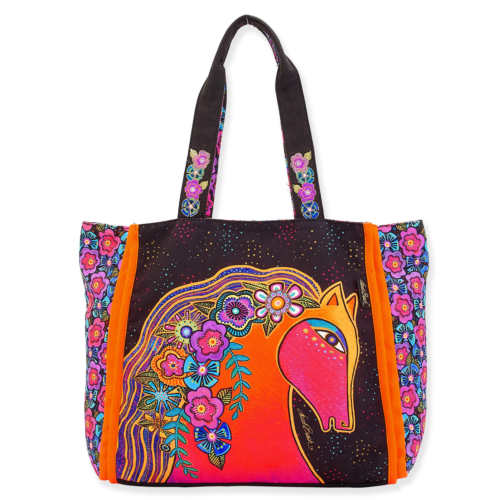 Laurel Burch Small Canvas Purse Tote Bag Handbag Global Spirit