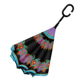 Blooms Reverse-Close Stick Umbrella - Laurel Burch Studios