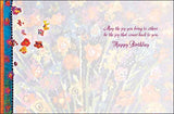 Blossoming Heart Birthday Card - Single - Laurel Burch Studios