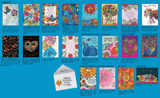 Brilliant Colors of Laurel Greeting Cards Set - 20 Cards & Envelopes - Laurel Burch Studios