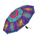 Cats & Butterflies Folding Travel Umbrella - Laurel Burch Studios