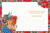 Celebrate Her World of Color Birthday Card - Single - Laurel Burch Studios