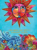 Celestial Waves Birthday Card - Single - Laurel Burch Studios