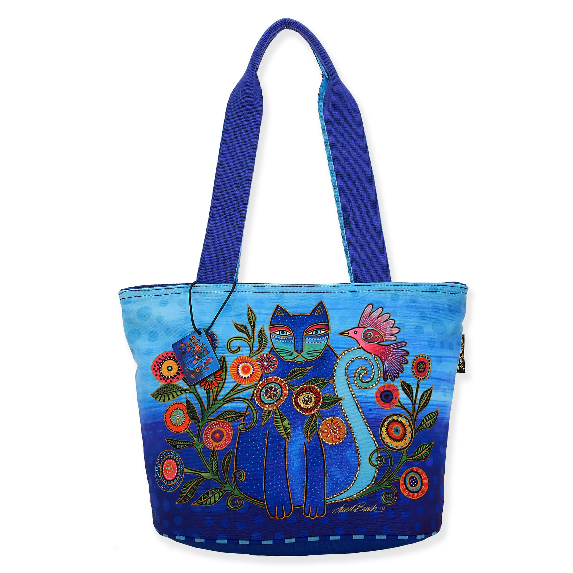 Cerulean Cat Medium Tote | Laurel Burch – Laurel Burch Studios