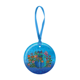 Cerulean Cat Porcelain Keepsake Ornament - Laurel Burch Studios