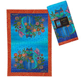 Cerulean Cat Tea Towel - Laurel Burch Studios