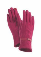 Diamond Pop Stitch Touchscreen Gloves - Fuchsia - Laurel Burch Studios