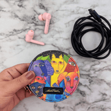 Dog and Doggies Round Zipper Case with Ring Clasp - Laurel Burch Studios