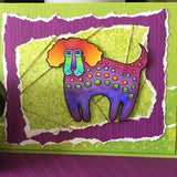 Dog Rubber Curio Stamp - Laurel Burch Studios
