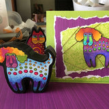 Dog Rubber Curio Stamp - Laurel Burch Studios