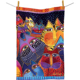 Fantasticats Tea Towel - Laurel Burch Studios