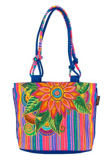 Fleur Del Sol Medium Tote - Laurel Burch Studios