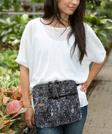 Floral Garden Apron - Black/White - Laurel Burch Studios