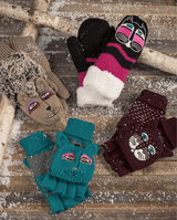 Fluffy Puppy Mittens - Beige - Laurel Burch Studios