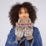 Fluffy Puppy Mittens - Beige - Laurel Burch Studios