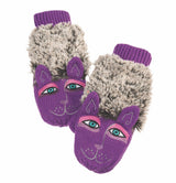 Fluffy Puppy Mittens - Purple - Laurel Burch Studios