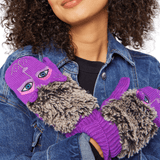 Fluffy Puppy Mittens - Purple - Laurel Burch Studios