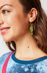 Healing Hands Earrings - Green - Laurel Burch Studios