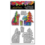 Holiday Friends Stamps & Dies Set - Laurel Burch Studios