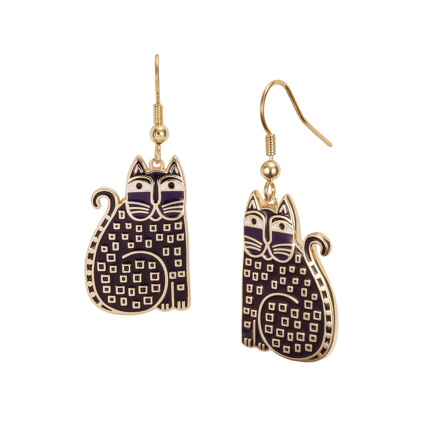 Indigo Cat Drop Earrings 