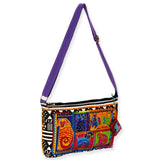 Dog Tails Patchwork Medium Crossbody Bags Sun'N'Sand - Laurel Burch Studios