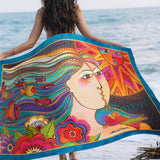 Mikayla Microfiber Beach Towel - Laurel Burch Studios