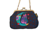 Moonside Cat Clasp Purse with Shoulder Strap - Laurel Burch Studios