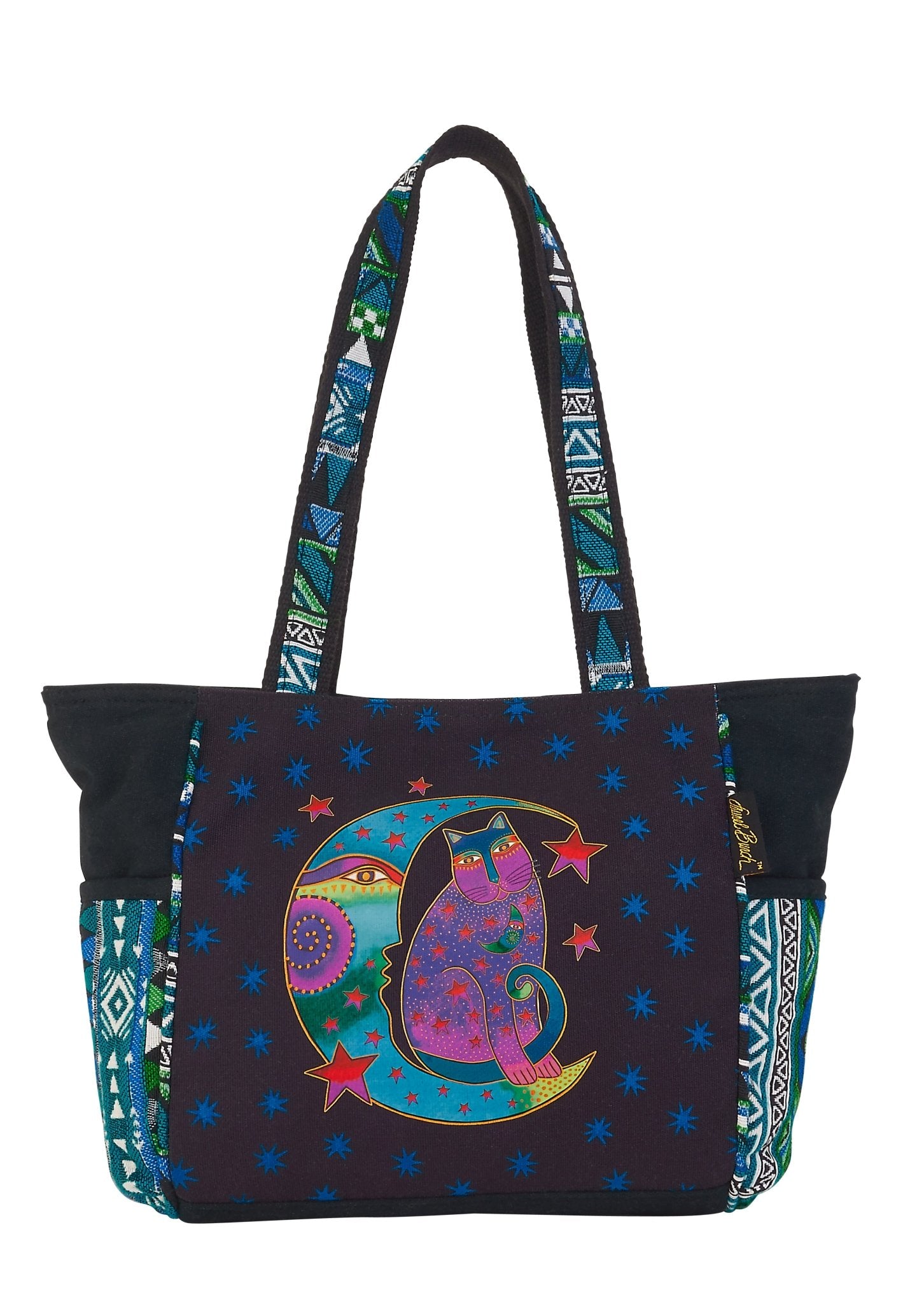 Laurel Burch Large Scoop Tote Zipper Top outlet Bag Spotted Cats