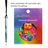 Mother-Daughter Cats Porcelain Keepsake Ornament - Laurel Burch Studios