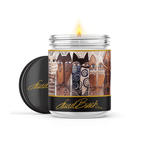 Native Cats Scented Soy Wax Candle - Laurel Burch Studios