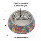 NEW! Feline Frolic Pet Bowl - Laurel Burch Studios