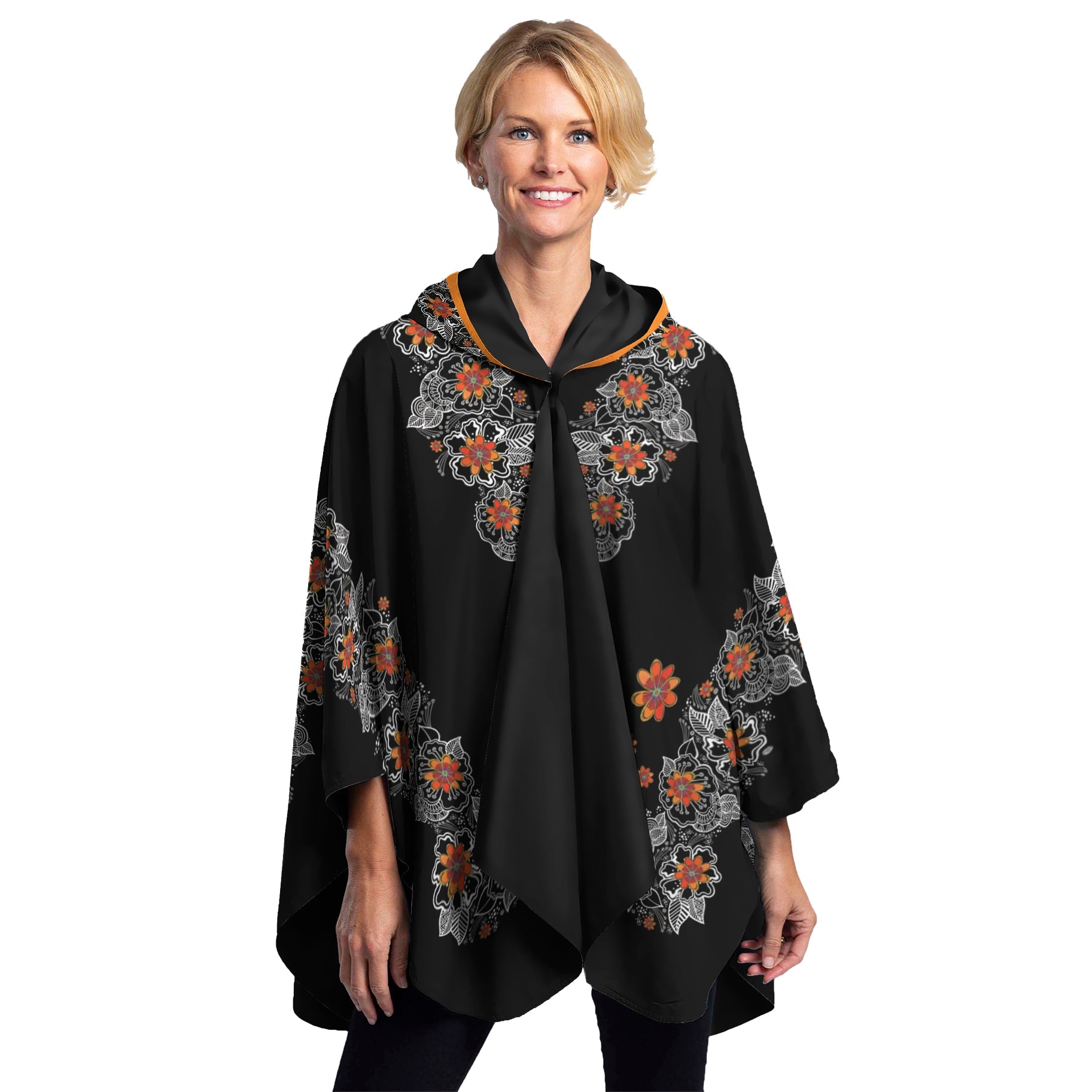 Orange Blossoms Reversible Rain Cape