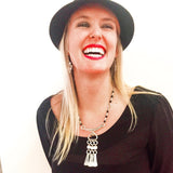 Painted Ladies Small Necklace - Silver - Laurel Burch Studios