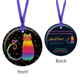 Rainbow Cat Porcelain Keepsake Ornament - Laurel Burch Studios