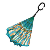 Sky Mares Reverse-Close Stick Umbrella - Laurel Burch Studios