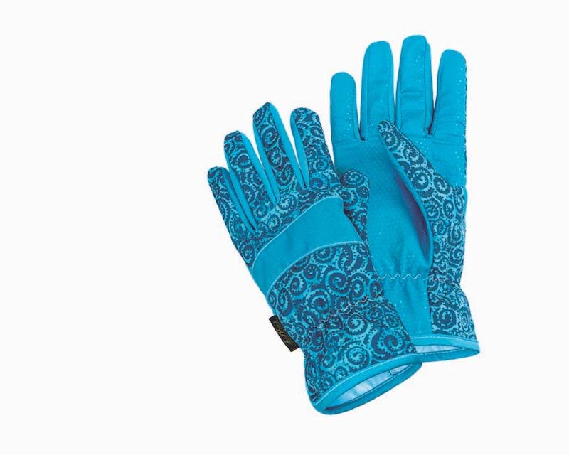 love the glove gardening gloves Laurel Burch Teal Swirl Garden Gloves Blue One Size