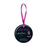 Violet Doggy Porcelain Keepsake Ornament - Laurel Burch Studios