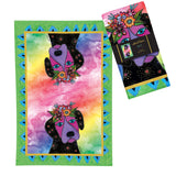 Violet Doggy Tea Towel - Laurel Burch Studios