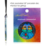 Wishing Love Cat Porcelain Keepsake Ornament - Laurel Burch Studios