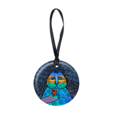 Wishing Love Cat Porcelain Keepsake Ornament - Laurel Burch Studios
