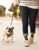 Women’s Alyssa Crew Socks – Black - Laurel Burch Studios