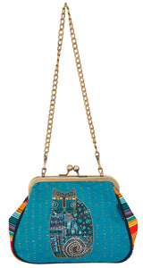 Zara Cat Clasp Purse with Shoulder Strap - Laurel Burch Studios