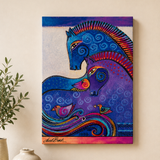 Vintage Mares Gallery-Wrapped Canvas Print